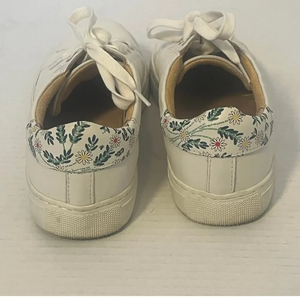 Women's Jack‎ Rogers White Leather Sneakers Tennis Shoes Casual Size 7M